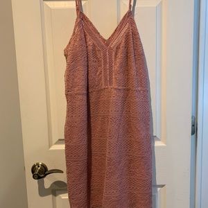 Fashion nova pink lace dress 2x